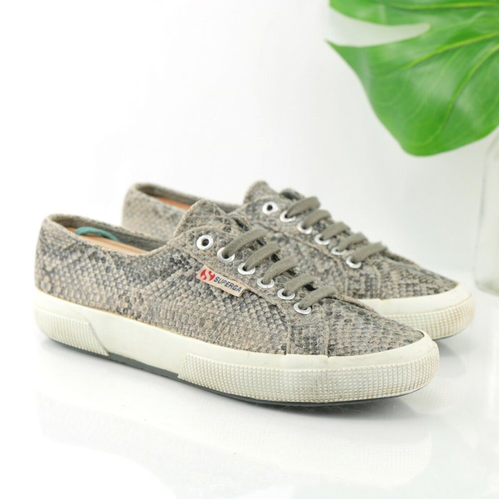 Superga Womens 2750 Sneaker Size‎ 8 Gary Snakeskin Trainer Active Casual Shoe